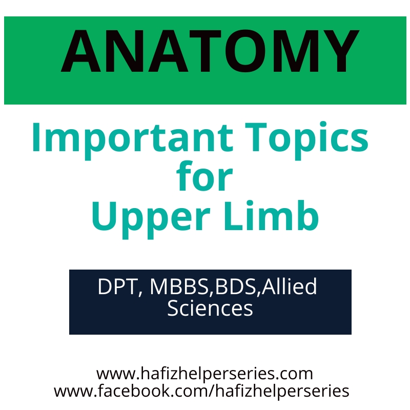Anatomy: Important Topics for Upper Limb (DPT, MBBS, BDS)