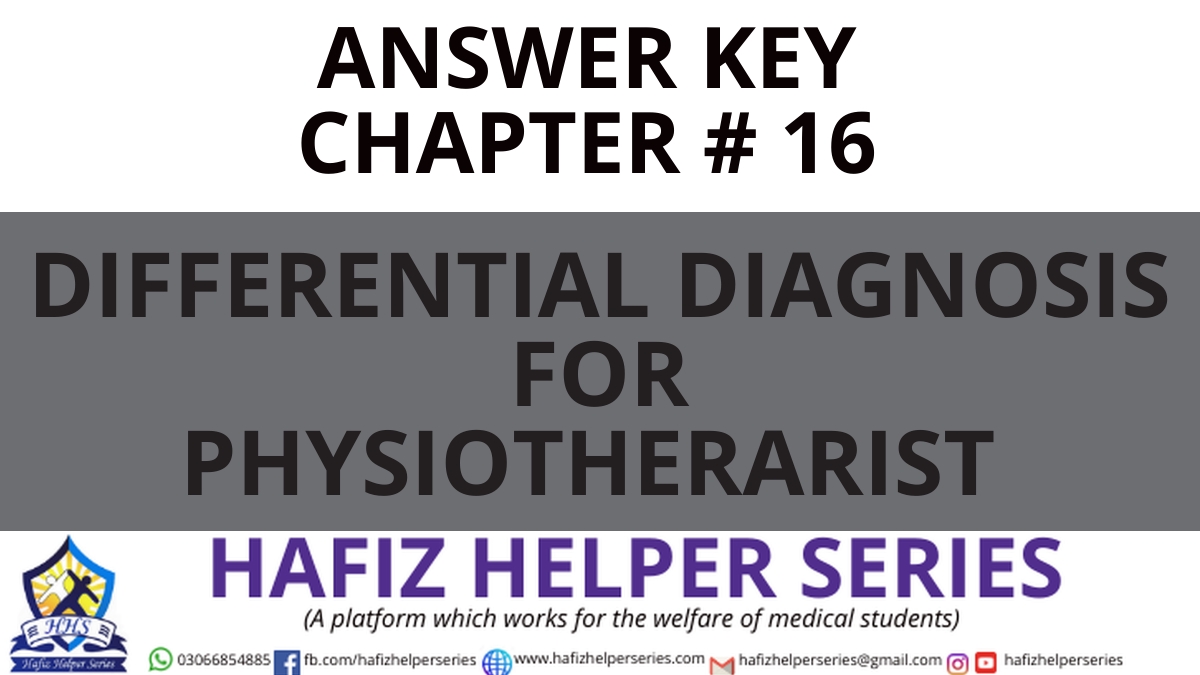Elsevier: Goodman & Snyder: Differential Diagnosis for Physical Therapists Screening for Referral|| Chapter 16 (Answer Key)