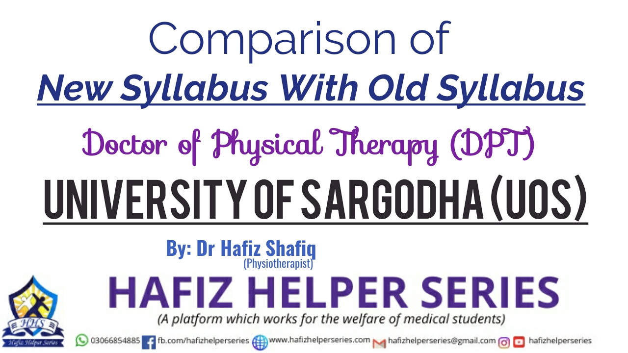 DPT||University of Sargodha (UOS)||REVISED SYLLABUS & CURRICULA (from 2017-18 onward)