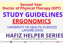 Ergonomics Guidelines for second year (DPT students)