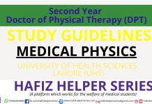 Medical Physics Guidelines for Second year (DPT Students)