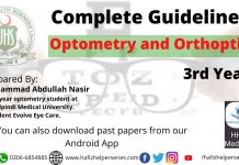 Optometry Notes & Guidance of 3rd year