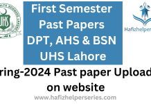 First Semester Past Papers for DPT, AHS & BSN at UHS Lahore: Your Ultimate Exam Prep Guide "First Semester Past Papers for DPT, AHS & BSN at UHS Lahore: Your Ultimate Exam Prep Guide"