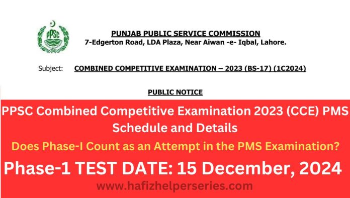 Important Notice: PPSC Combined Competitive Examination 2023 (CCE) PMS Schedule and Details