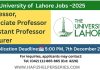 Jobs in Lahore UOL Faculty Required 2025 – Complete Details & Application Guide Jobs in Lahore UOL Faculty Required 2025 – Complete Details & Application Guide